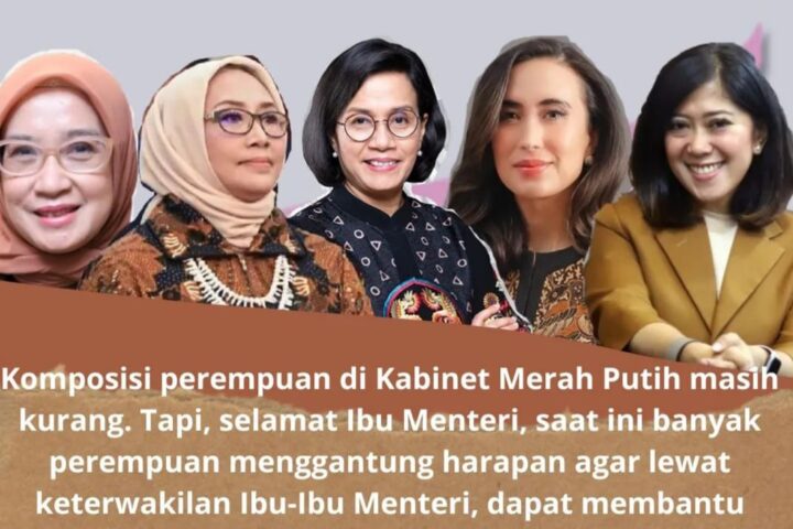 Infografis 5 perempuan jadi menteri, (Foto: TENTANGPUAN.com/Try Deyna).