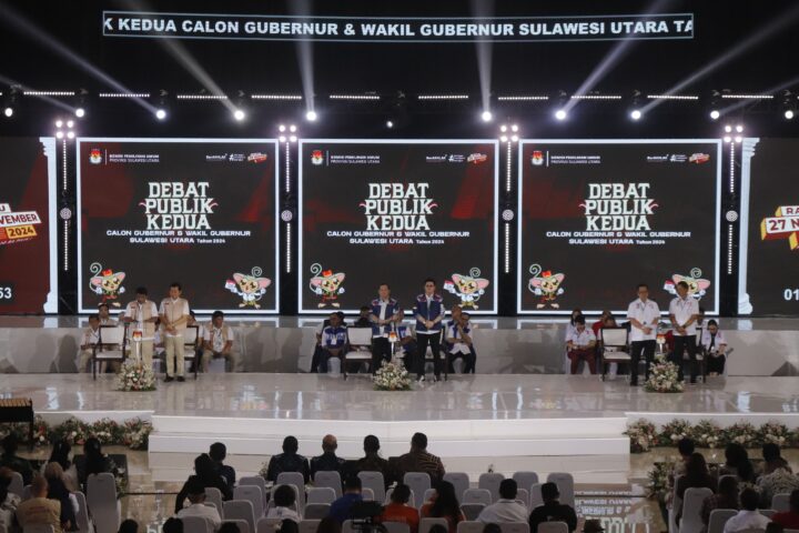 Suasana Debat Publik Kedua, Calon Gubernur dan Wakil Gubernur Sulut, (Foto: Gitta Waloni).